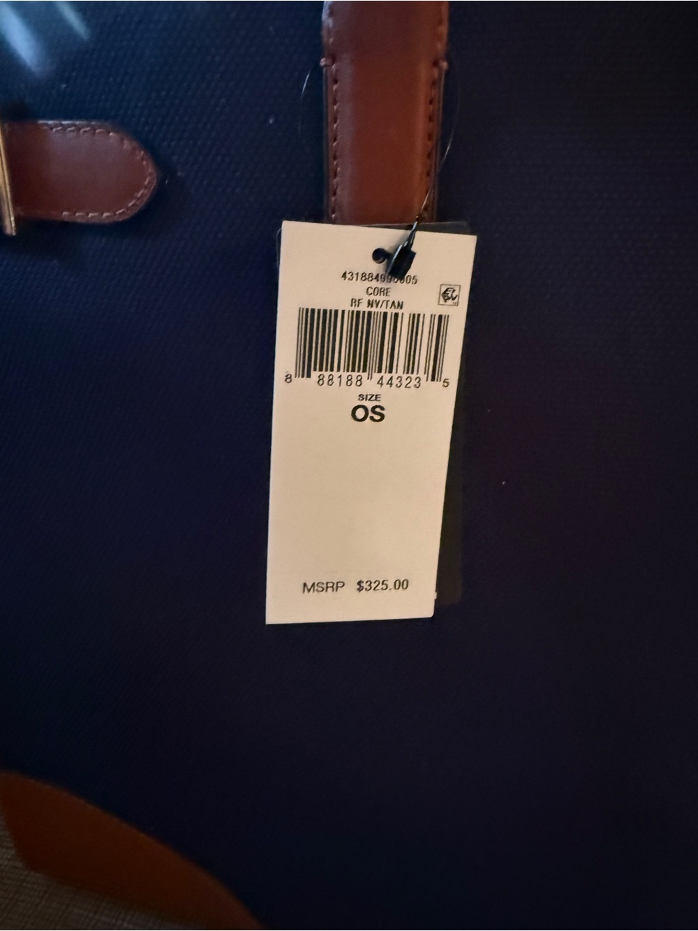 Ralph Lauren Navy Canvas and Brown Leather Tote - Picture 12 of 13